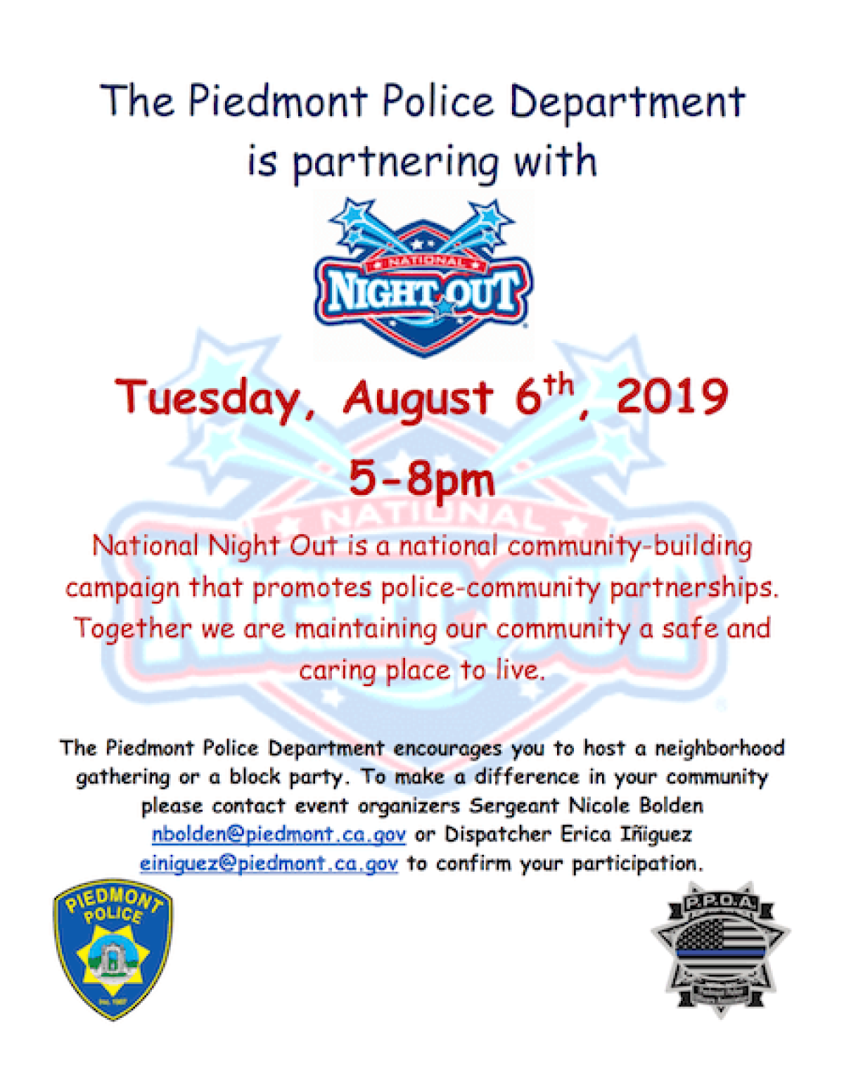 National Night Out Flyer Template - Detrester.com